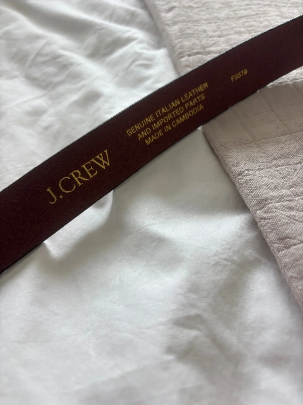 NWT J. Crew Classic Belt in Italian Leather in Nutmeg Size M - Picture 5 of 6